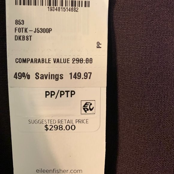 Eileen Fisher Crepe Blazer Petite Size PP 2P 4P NEW Brown Neutral Fall Career - Picture 8 of 9